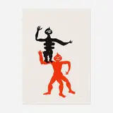 The Acrobats by Alexander Calder, 1975, lithograph in colors, sold Sep 2022