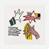 Roy Lichtenstein, Study of Hands, 1981, lithograph and screenprint in colors on BFK Rives