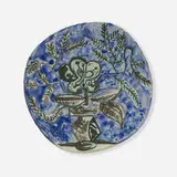 Pablo Picasso, Vase au Bouquet, 1956, white earthenware clay, engraving covered with oxidized paraffin under glaze