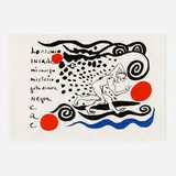 Lo Oscuro Invade by Alexander Calder, 1970, lithograph in colors, sold Sep 2022
