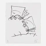 Claes Oldenburg, Notebook Torn in Half (State II), 1997, lithograph