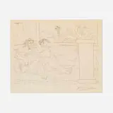 Pablo Picasso, Le Repos du Sculpteur IV (from La Suite Vollard), 1933, etching on Montval laid
