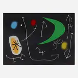 Untitled (from Le lézard aux plumes d'or series) by Joan Miró, 1971, lithograph in colors on parchment, sold Sep 2022