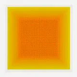 Yellow Filtration by Julian Stanczak, 1979, screenprint in colors on Somerset paper, sold Sep 2022