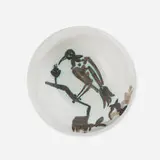 Oiseau sur la branche by Pablo Picasso, 1952, white earthenware with oxidized paraffin decoration and enamel, sold Sep 2022