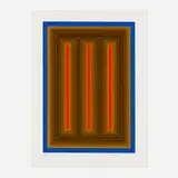 Richard Anuszkiewicz, Temple of the Golden Red, 1985, screenprint in colors