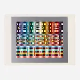 Thanksgiving by Yaacov Agam, 1980, screenprint in colors on Arches, sold Sep 2022