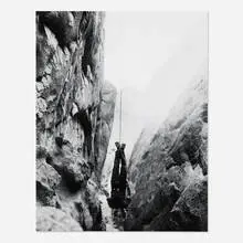 Robert Kinmont, Self-Portrait as a Plumb Bob, gelatin silver print
