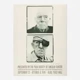 Richard Avedon, 16th New York Film Festival poster, 1978, offset lithograph in colors