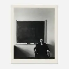Kurt Gödel by Arnold Newman, gelatin silver print, sold Nov 2024
