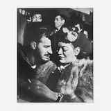 Lisette Model, Sailor and Girl, Sammy's Bar, gelatin silver print mounted to board