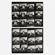 Hans Breder, Untitled (pair of Coraville Studio contact sheets), vintage gelatin silver contact print
