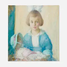 Edmund Greacen, Nan with a Doll, 1916, oil on canvas