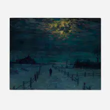 L. Birge Harrison, A Snowy Evening, c. 1900, oil on canvas