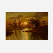 Sawmill River by Jasper Francis Cropsey, oil on canvas, sold Nov 2024