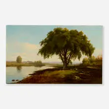 William Hart, Picnic on Esopus Creek, oil on canvas