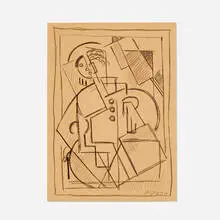 Albert Gleizes, Untitled (Abstract Composition), 1924, graphite and crayon on paper