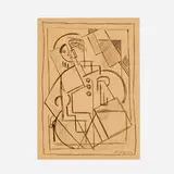 Albert Gleizes, Untitled (Abstract Composition), 1924, graphite and crayon on paper