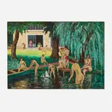 Paul-Émile Pissarro, La Baignade, c. 1949, oil on canvas