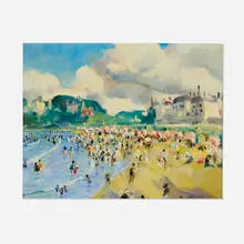 Martha Walter, Dinard, oil on canvas board