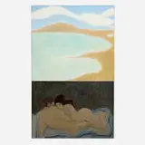 Tony Vevers, Gull/Couple, 1968, oil on panel and canvas in artist-made frame