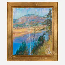 Joseph Barrett, River Song, oil on canvas in artist-made frame