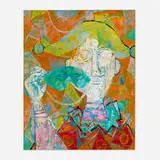 Byron Browne, Clown with Mask, 1948, oil on canvas