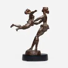 Chaim Gross, The Dance (Mother and Daughter), patinated bronze