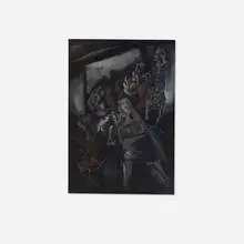 Untitled by Jules Pascin, c. 1925, gouache, ink and graphite on black paper, sold Nov 2024
