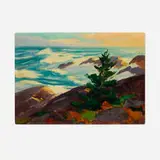 Constance Cochrane, September Seas, Monhegan, Maine, oil on canvas board