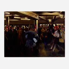 Lawrence Nelson Wilbur, Times Square Subway, 1941, oil on canvas