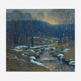 Kenneth R. Nunamaker, Stream in Woods, oil on canvas