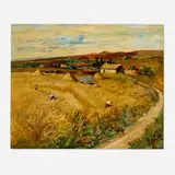 Marcel Dyf, Moisson en Provence, c. 1950, oil on canvas