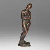Wilhelm Lehmbruck, Kleine Sinnende, patinated bronze