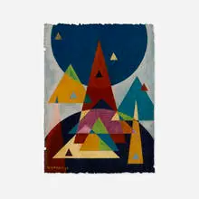 Emil Bisttram, Untitled Abstraction, 1937, oil and encaustic on paper