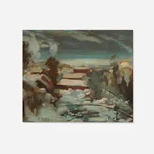 Untitled by Frits Thaulow, oil on board, sold Nov 2024