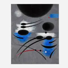 Herbert Bayer, Age of Sputnik, 1958, liquitex on canvas