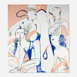 Melike Kara, Untitled (Quiet Grass), 2015, acrylic and oil stick on canvas