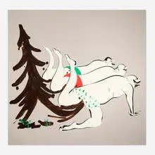 Tala Madani, Brown Christmas, 2012, oil and mixed media on canvas
