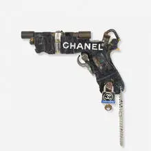 Tom Sachs, .357 Magnum, 1997, oil, cloth tape, wood and metal hardware