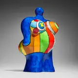 Nana vase by Niki de Saint Phalle, 1984, painted polyester resin, sold Nov 2024
