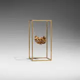 Carol Bove, Untitled, c. 2010, brass, gold chain, found object
