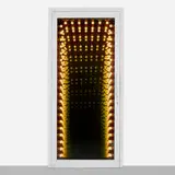 Iván Navarro, The Edge, 2007, smoked glass, lacquered aluminum, mirrored glass, light bulbs
