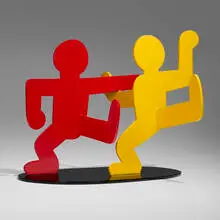 Keith Haring, Untitled (Two Dancing Figures), 1989, enamel on aluminum