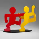 Keith Haring, Untitled (Two Dancing Figures), 1989, enamel on aluminum