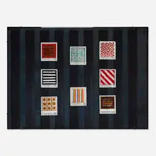 Donald Evans, 1964. Tropdesian pieced quilts, 1964, watercolor and graphite on paper in artist-made frame