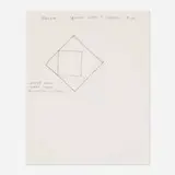 Robert Mangold, Yellow Square Within a Square, 1974, pencil on paper