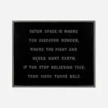 Jenny Holzer, Untitled (Selections from The Survival Series), 1983, cast aluminum plaque, enamel pigment