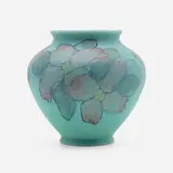 Decorated Mat/Double Vellum vase with dogwood blossoms by Janet Harris for Rookwood Pottery, sold Nov 2022