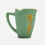 Crucible pitcher with stylized flowers by Orville B. Hicks for Rookwood Pottery, sold Nov 2022